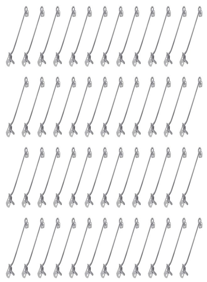 أتلانتيك خطافات بوابة من الفولاذ المقاوم للصدأ من أتلانتيك، 5 بوصات × 6 مم (الطول الإجمالي 12.5 سم، لمسة نهائية غير لامعة) - عبوة من 48 قطعة - Image 1